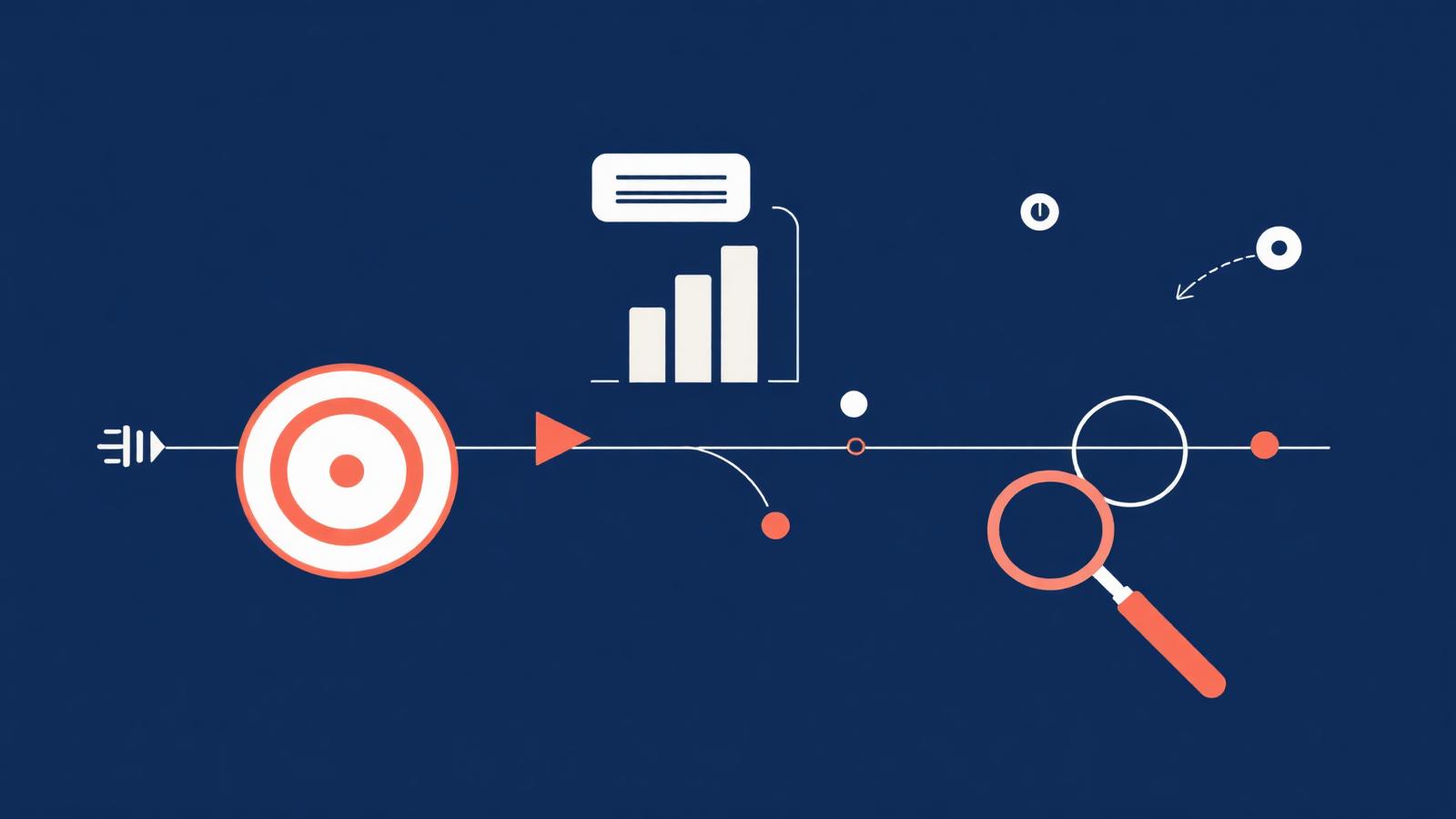 Marketing strategy roadmap with target, charts, and competitive analysis tools