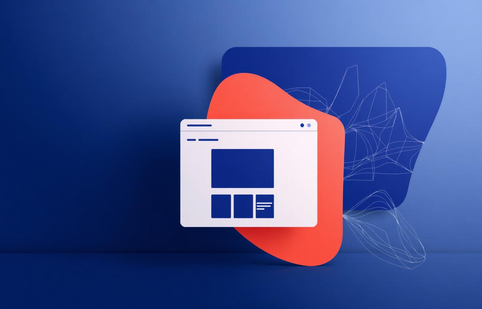 Modern custom website design composition